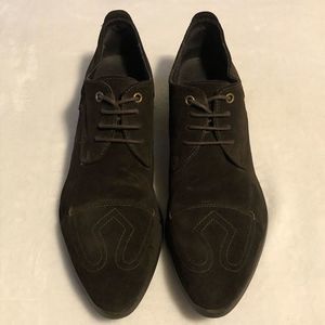 BRONX Brown Suede Oxford Wingtip Shoes • Men’s EU Sz 44